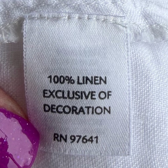 •J. Jill• White 100% Linen Pintuck Button Front Tunic Blouse – Size XS - Picture 5 of 8